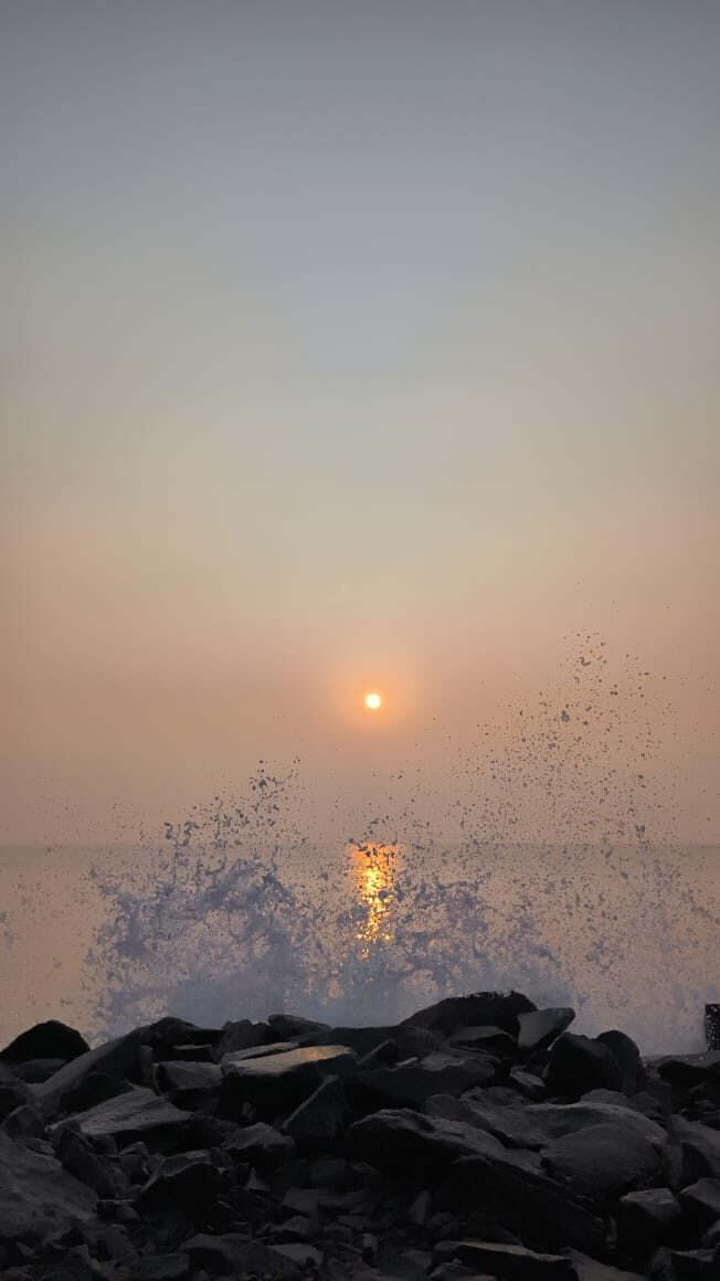 Sunset over the sea
