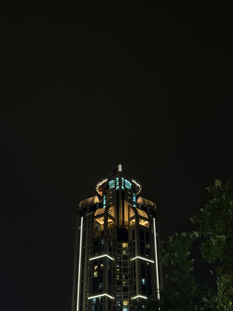 Tower at night